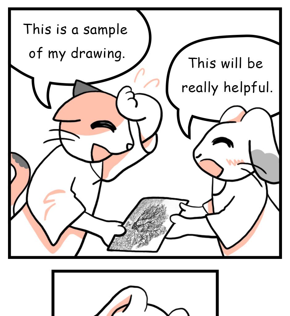 Mikesaka Art Class (◆Episodes are about art methods.) - Episode 3, Page 7: Mid-drawing Redo