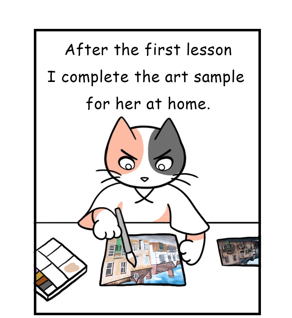 Mikesaka Art Class (◆Episodes are about art methods.) - Episode 3, Page 4: What to Draw Next?