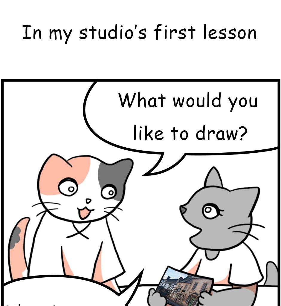 Mikesaka Art Class (◆Episodes are about art methods.) - Episode 4, Page 2: What to Draw Nest?