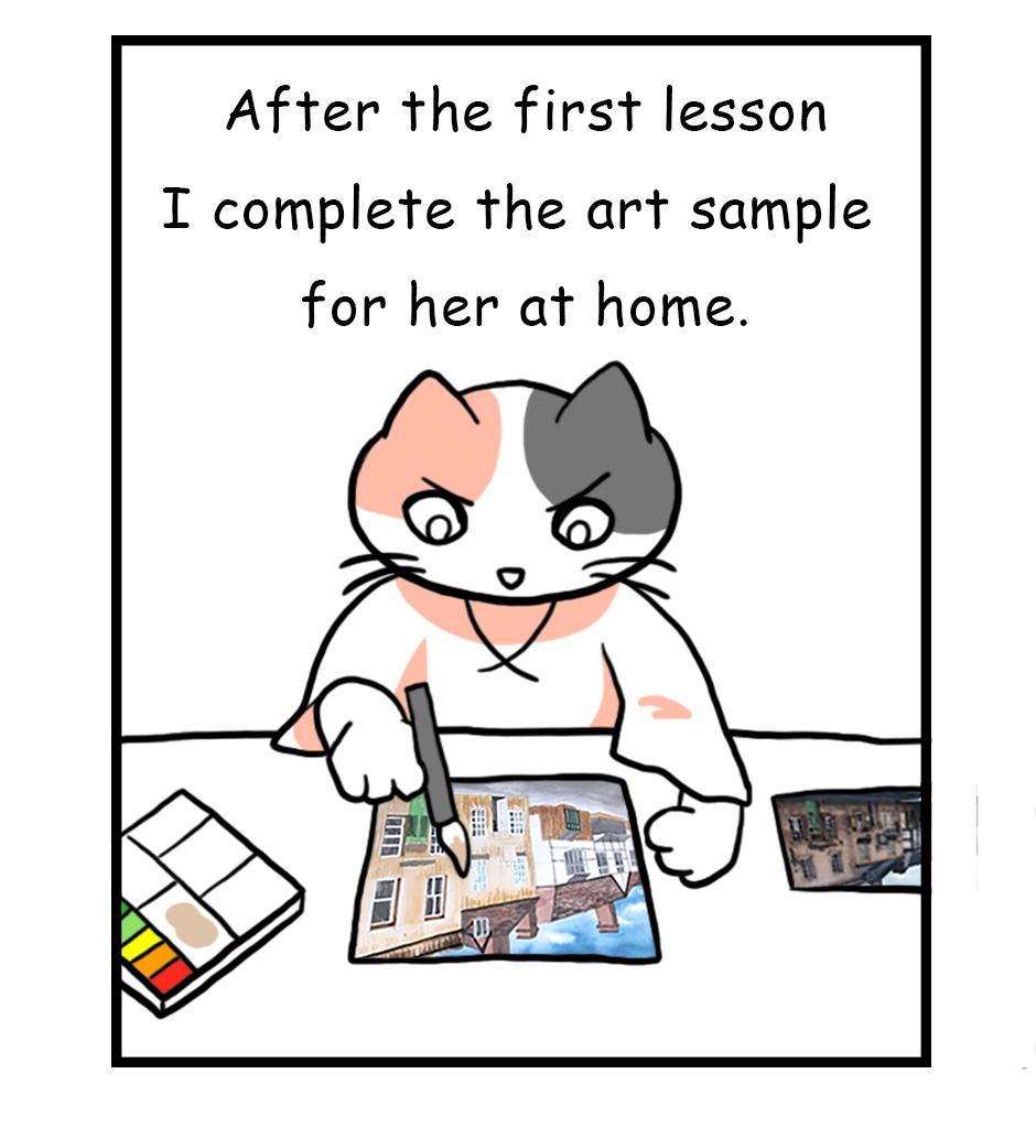 Mikesaka Art Class (◆Episodes are about art methods.) - Episode 4, Page 4: What to Draw Nest?