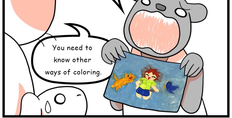 Mikesaka Art Class (◆Episodes are about art methods.) - Episode 7, Page 10:  ◆Light Colors & Dark Colors