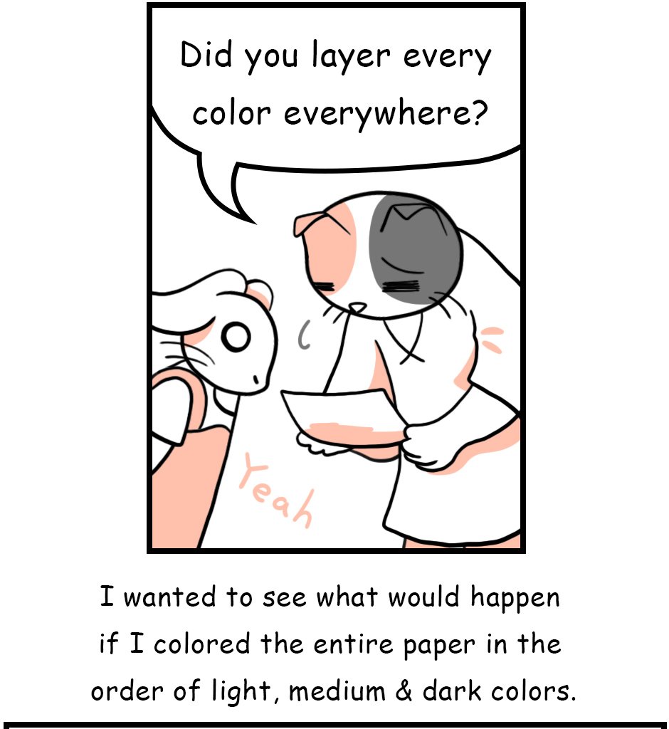Mikesaka Art Class (◆Episodes are about art methods.) - Episode 12, Page 2: ◆Never Layer All Colors Everywhere