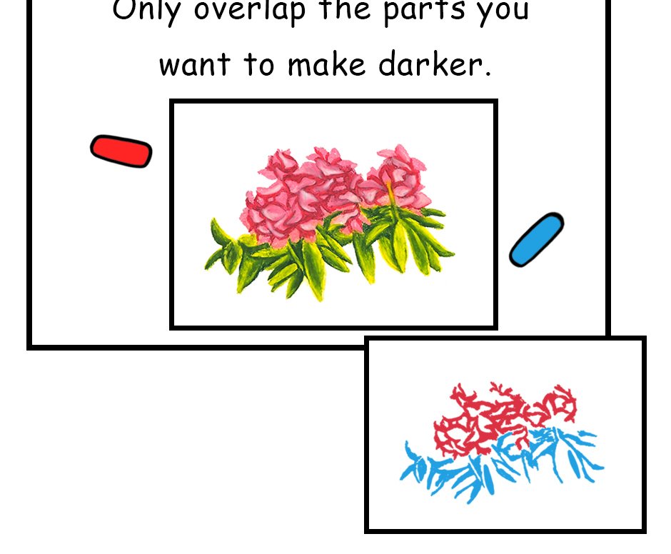 Mikesaka Art Class (◆Episodes are about art methods.) - Episode 12, Page 4: ◆Never Layer All Colors Everywhere