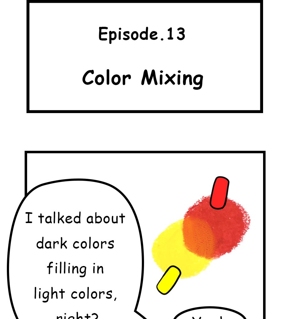 Mikesaka Art Class (◆Episodes are about art methods.) - Episode 13, Page 1: ◆Color Mixing