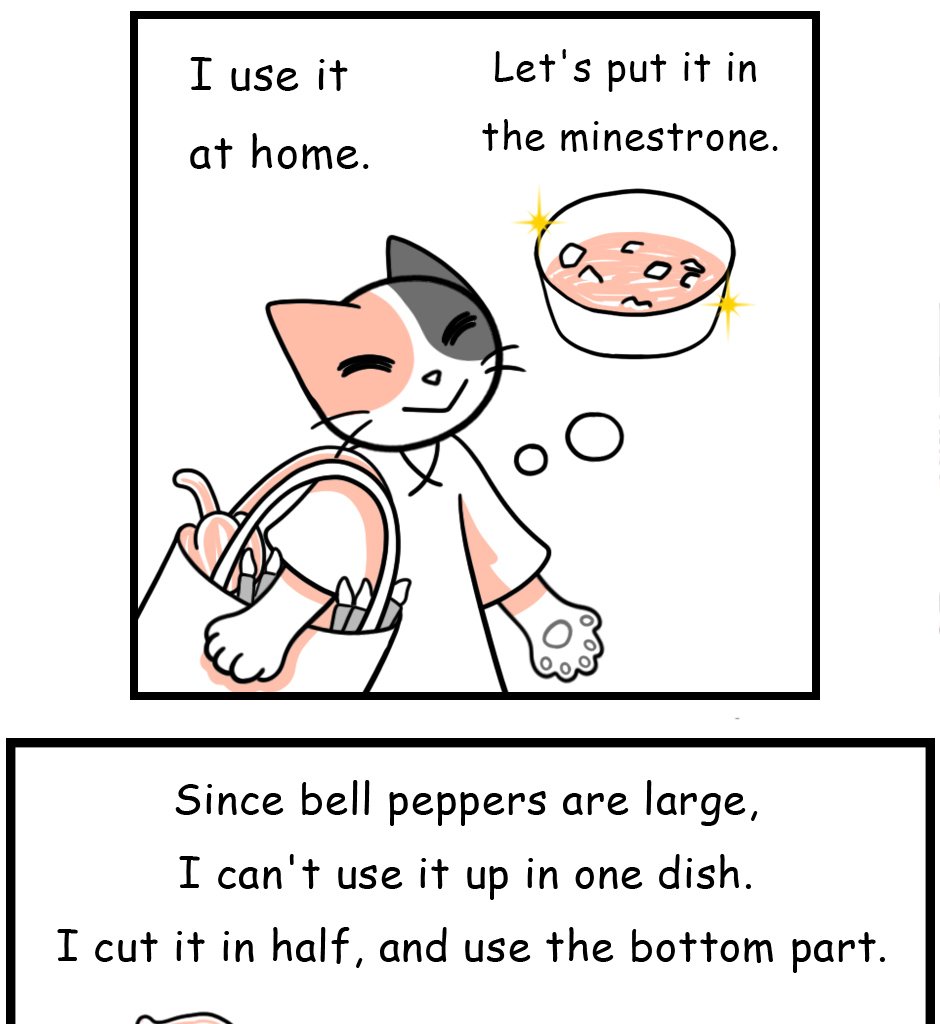 Mikesaka Art Class (◆Episodes are about art methods.) - Episode 19, Page 3: 17. Troublesome Bell Peppers