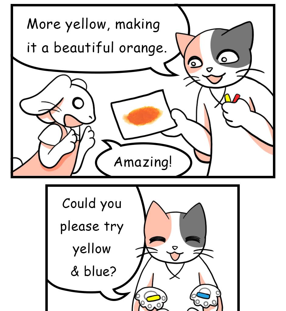 Mikesaka Art Class (◆Episodes are about art methods.) - Episode 32, Page 6: ◆Color Mixing