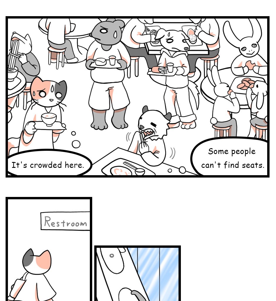 Mikesaka Art Class (◆Episodes are about art methods.) - Episode 35, Page 2: 29. People I see in The Food Court(2/2)