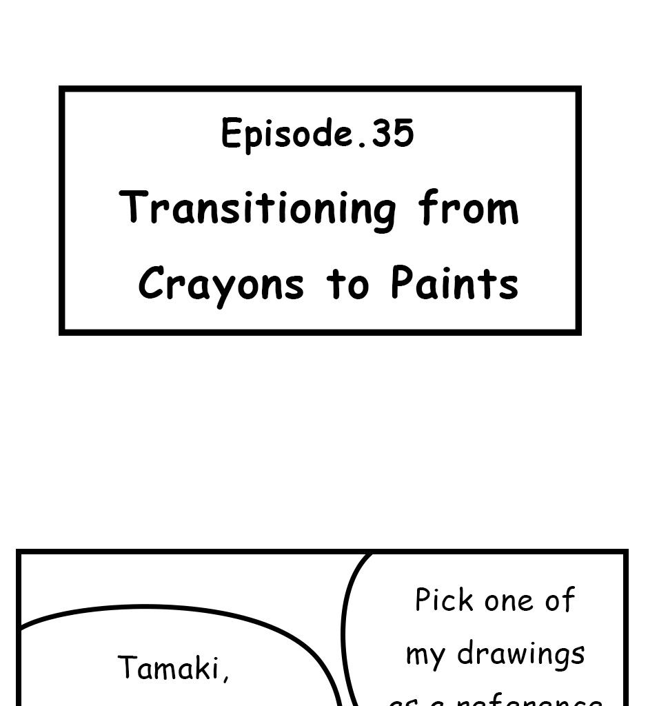 Mikesaka Art Class (◆Episodes are about art methods.) - Episode 44, Page 1: 35. ◆Transitioning from Crayons to Paints