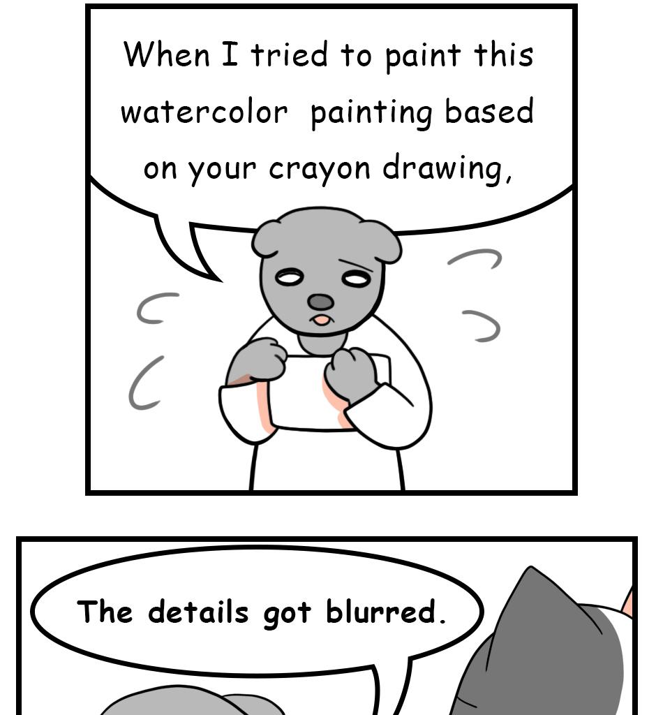 Mikesaka Art Class (◆Episodes are about art methods.) - Episode 44, Page 5: 35. ◆Transitioning from Crayons to Paints