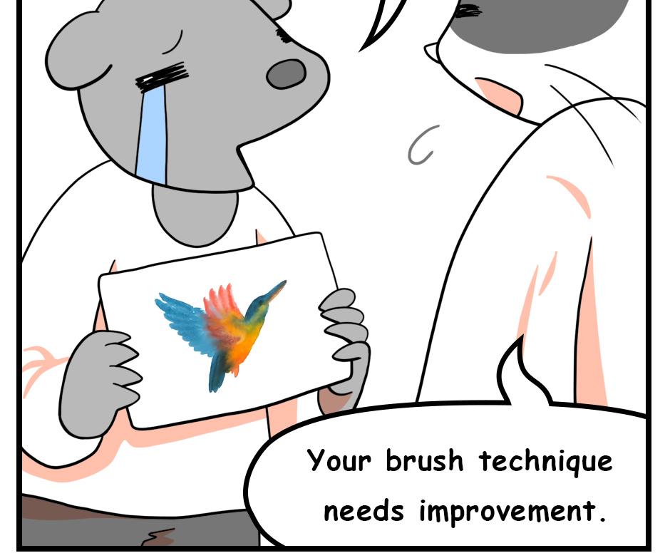 Mikesaka Art Class (◆Episodes are about art methods.) - Episode 44, Page 5: 35. ◆Transitioning from Crayons to Paints