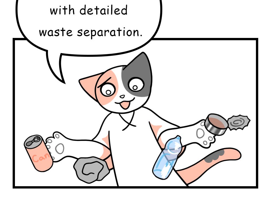 Mikesaka Art Class (◆Episodes are about art methods.) - Episode 112, Page 1: 88. How to Separate Trash in Japan