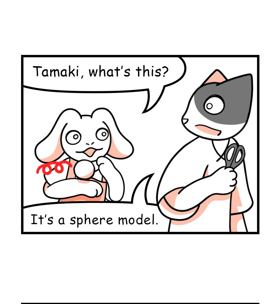 Mikesaka Art Class (◆Episodes are about art methods.) - Episode 118, Page 2: 93. Model of a Sphere