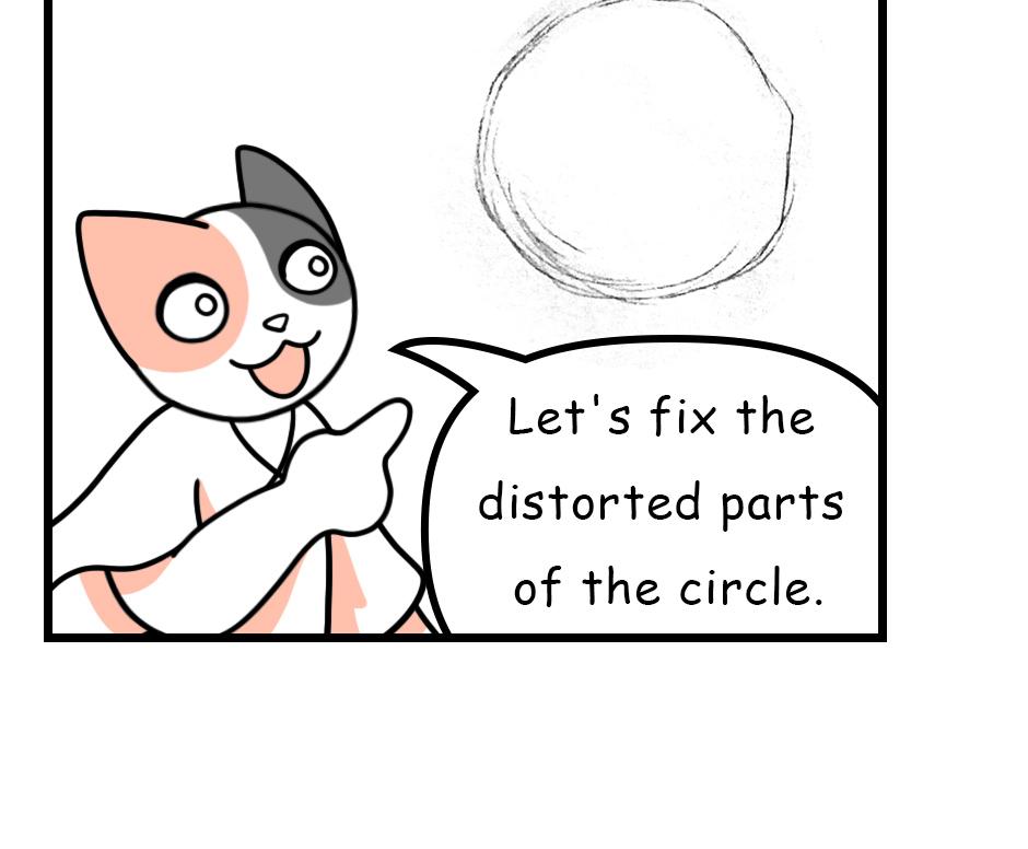 Mikesaka Art Class (◆Episodes are about art methods.) - Episode 120, Page 1: 95. ◆How to Fix a Distorted Circle