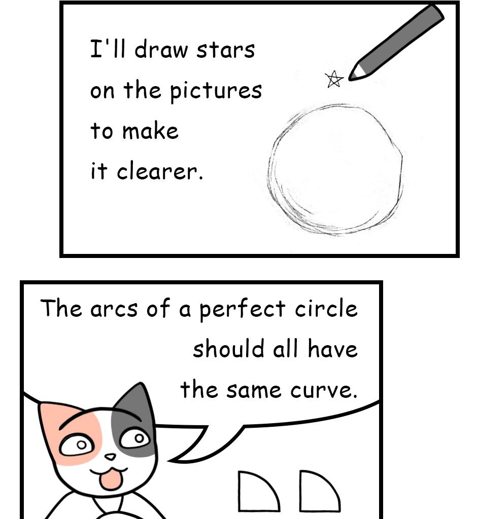 Mikesaka Art Class (◆Episodes are about art methods.) - Episode 120, Page 2: 95. ◆How to Fix a Distorted Circle