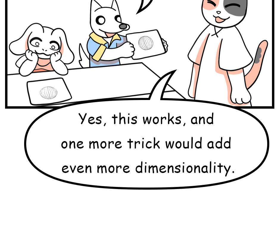 Mikesaka Art Class (◆Episodes are about art methods.) - Episode 121, Page 7: 96. ◆How to Draw the Face of a Sphere(1/2)