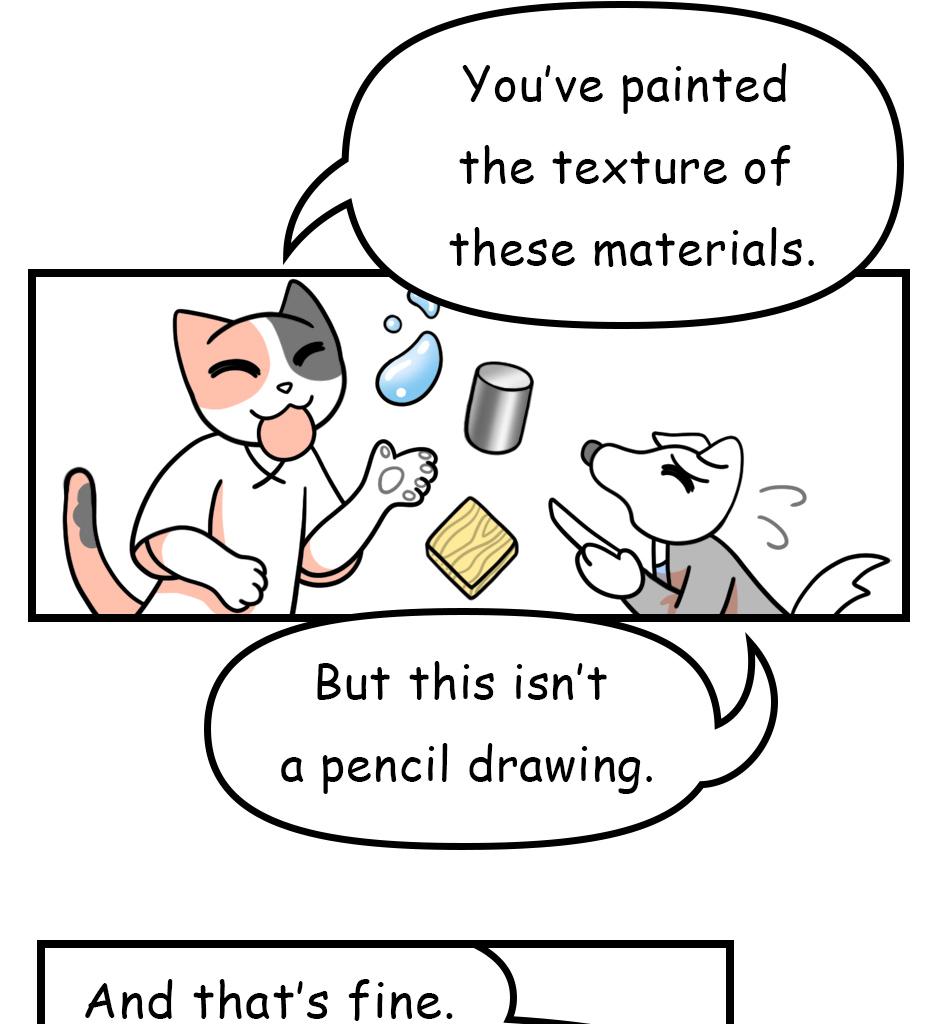Mikesaka Art Class (◆Episodes are about art methods.) - Episode 124, Page 7: 98. ◆The Three Key Elements of Sketching