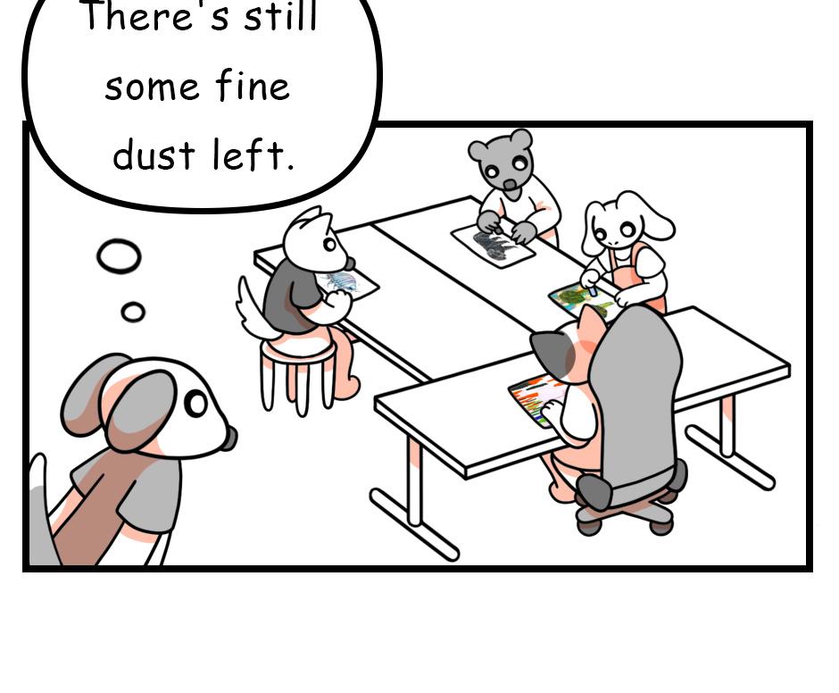 Mikesaka Art Class (◆Episodes are about art methods.) - Episode 125, Page 8: 99. How to Use a Broom