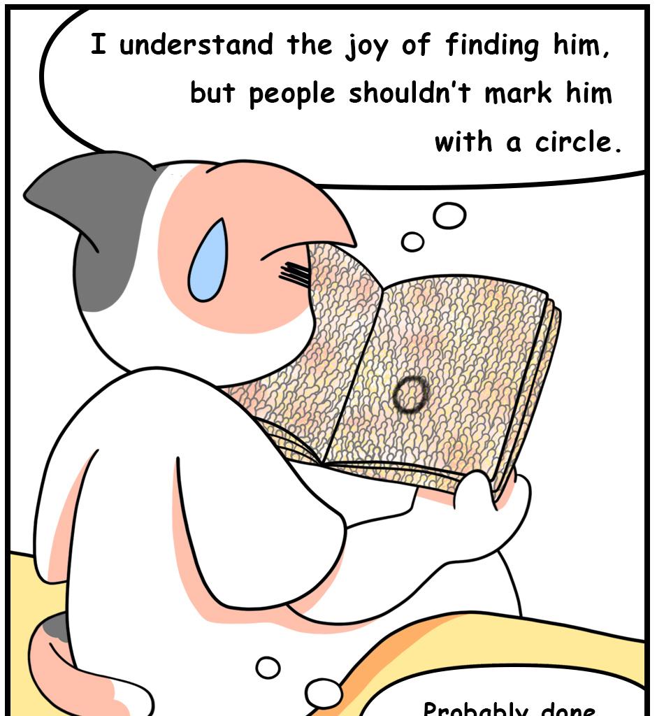 Mikesaka Art Class (◆Episodes are about art methods.) - Episode 126, Page 5: 100. "Where's Waldo?! Picture Book