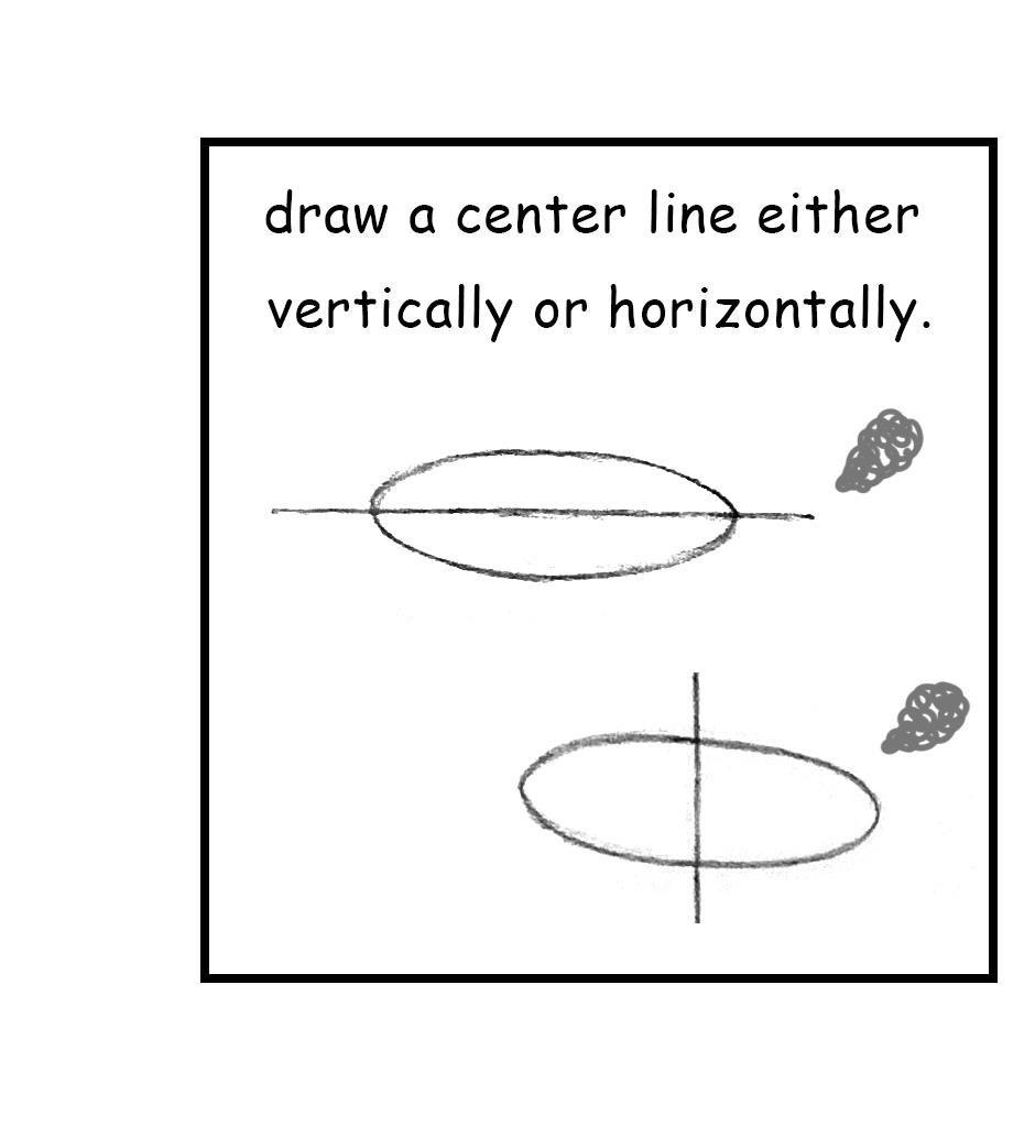 Mikesaka Art Class (◆Episodes are about art methods.) - Episode 131, Page 9:  103. ◆How to Draw an Ellipse