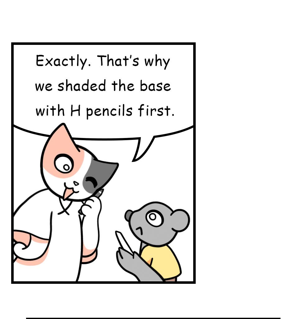 Mikesaka Art Class (◆Episodes are about art methods.) - Episode 133, Page 10:  105. ◆Shading and Adding Details to Metal