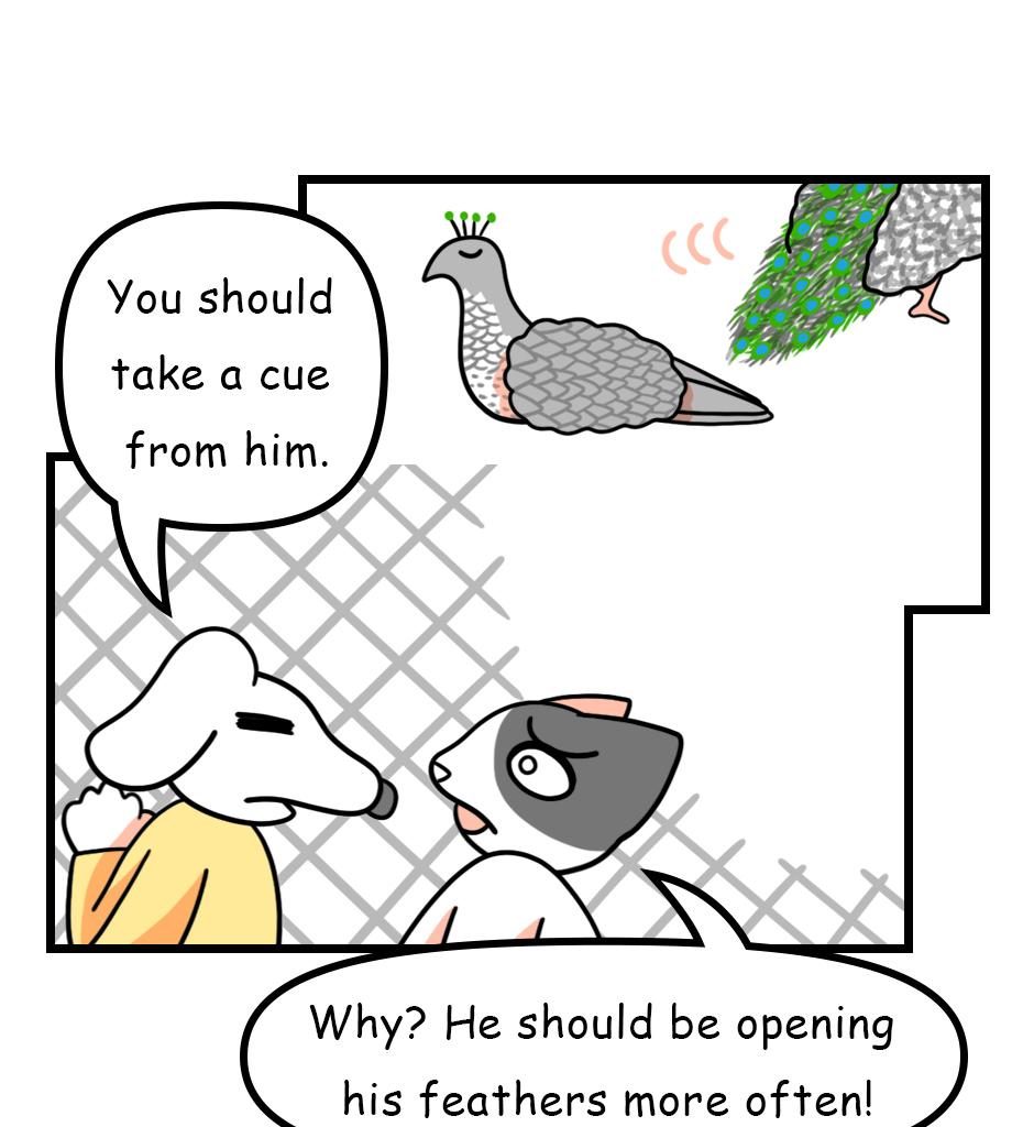 Mikesaka Art Class (◆Episodes are about art methods.) - Episode 136, Page 8: 107. Resting Feathers(2/3)