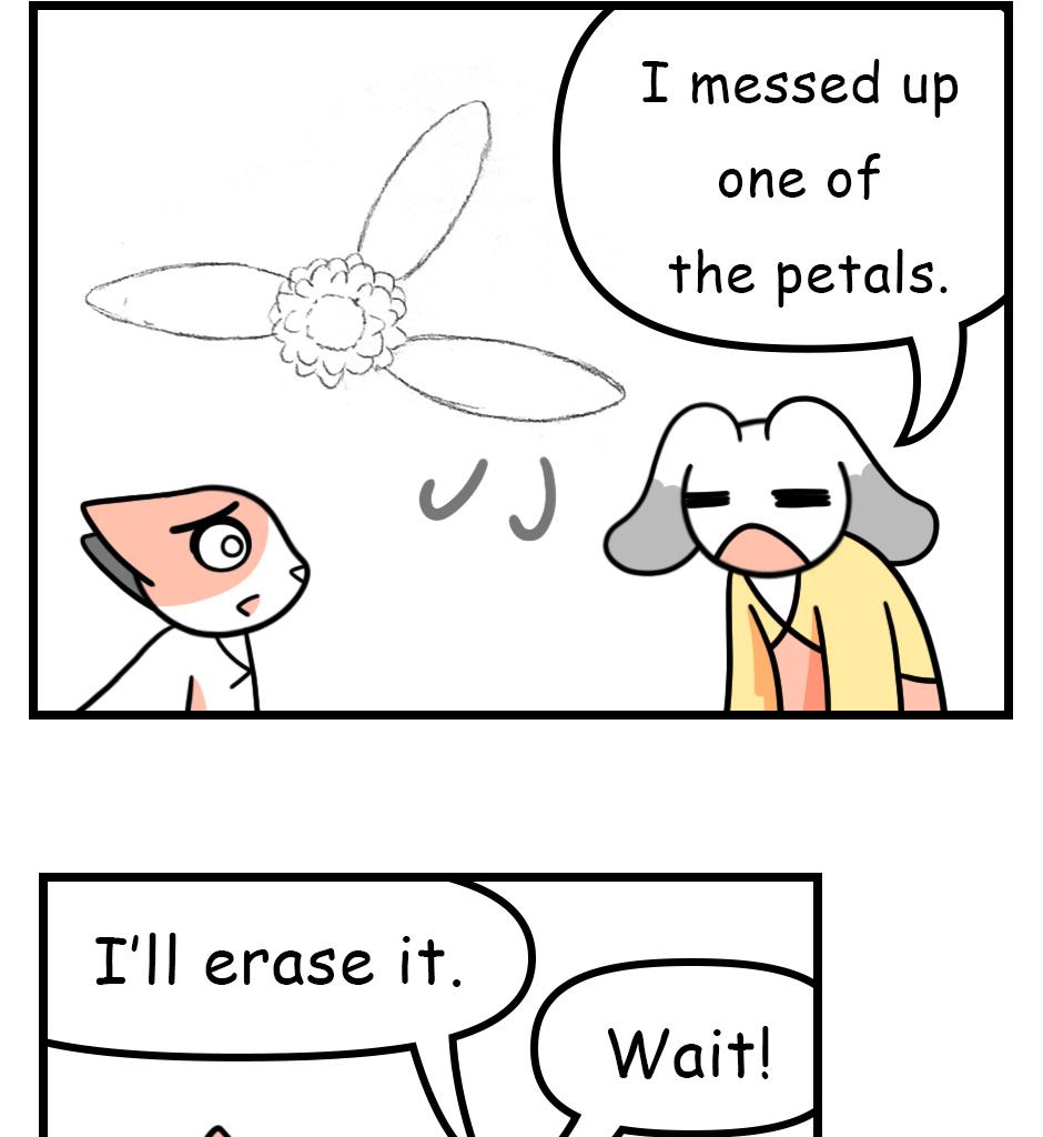 Mikesaka Art Class (◆Episodes are about art methods.) - Episode 140, Page 7:  109. ◆Sketching a Gerbera