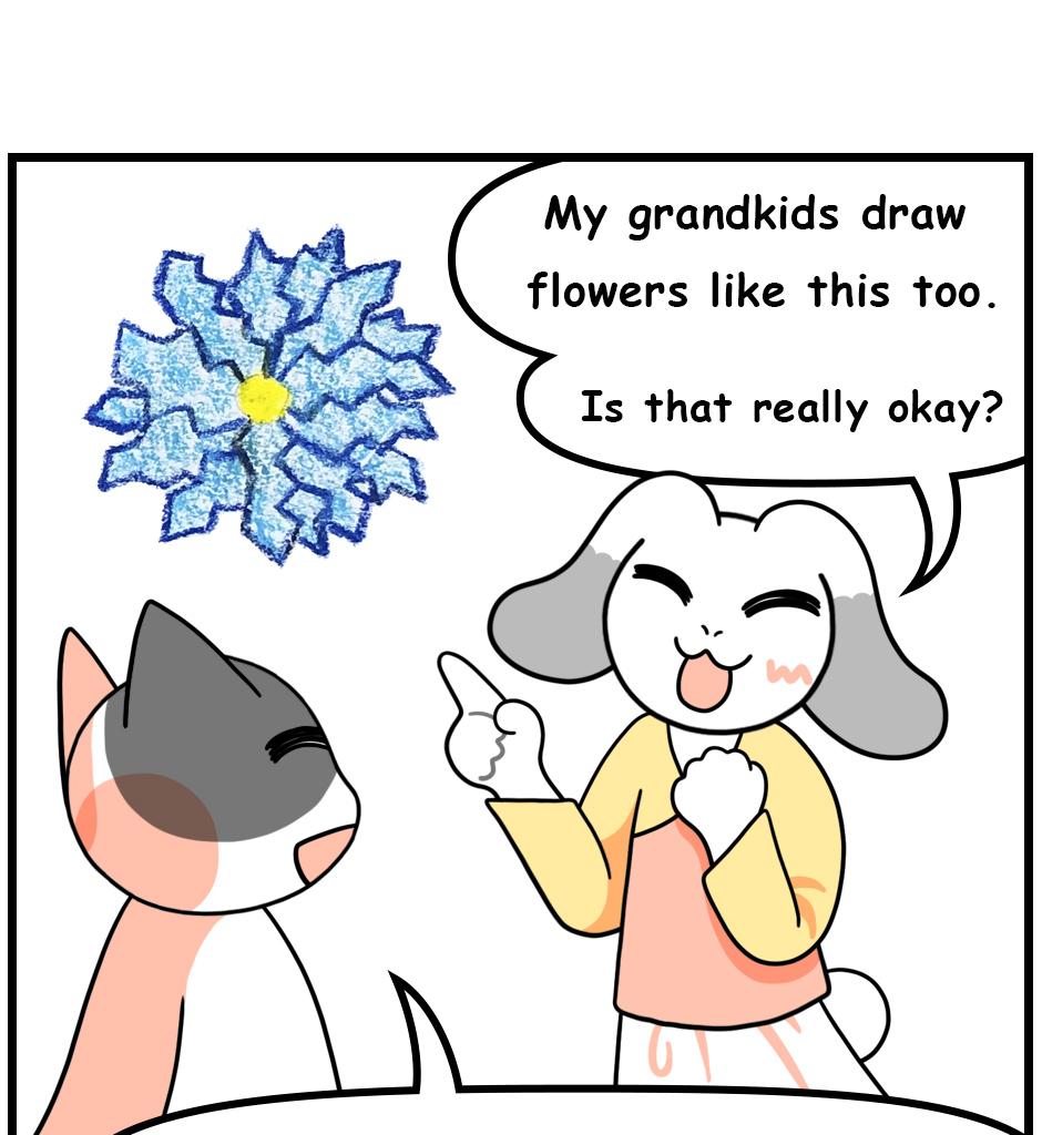 Mikesaka Art Class (◆Episodes are about art methods.) - Episode 140, Page 10:  109. ◆Sketching a Gerbera