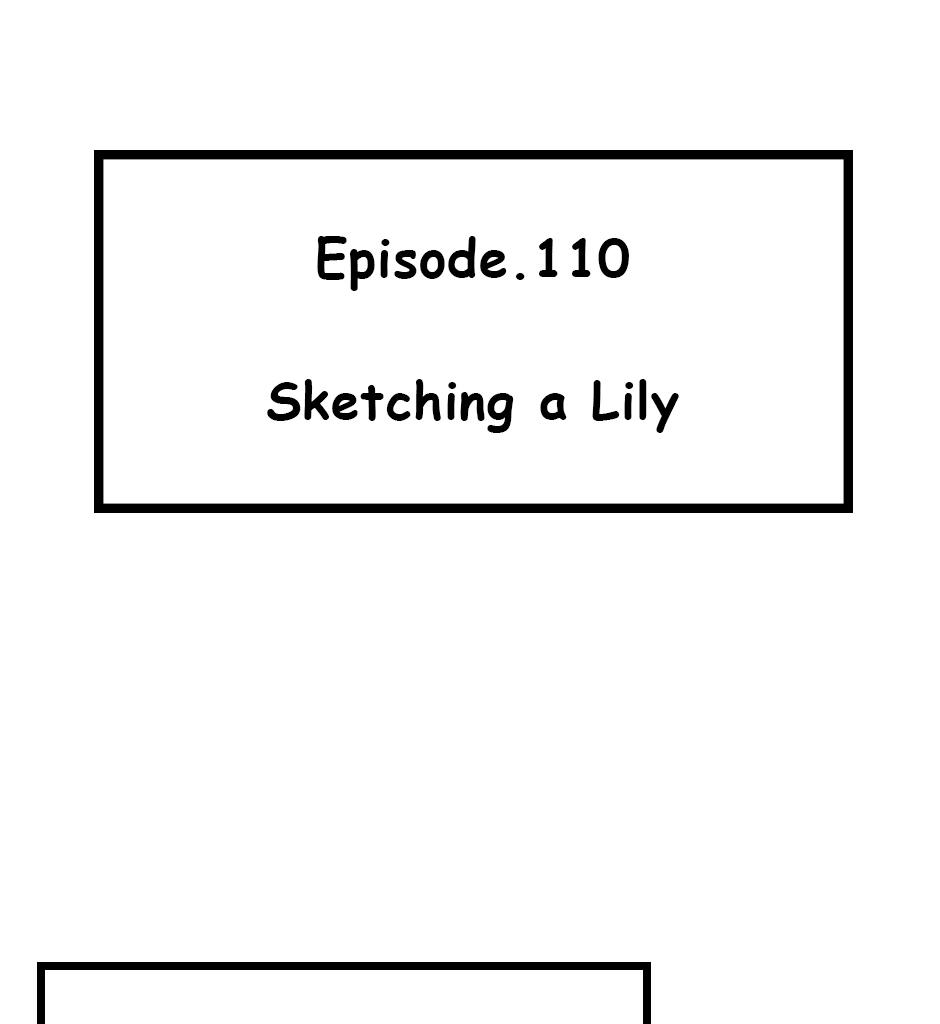 Mikesaka Art Class (◆Episodes are about art methods.) - Episode 141, Page 1: 110. ◆Sketching a Lily