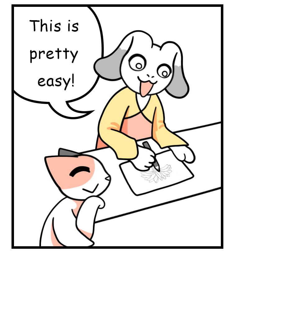 Mikesaka Art Class (◆Episodes are about art methods.) - Episode 143, Page 3: 111. ◆Sketching a Gerbera from Every Angle(2/3)