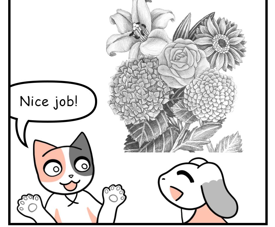 Mikesaka Art Class (◆Episodes are about art methods.) - Episode 152, Page 4:  119. ◆Leaf Details