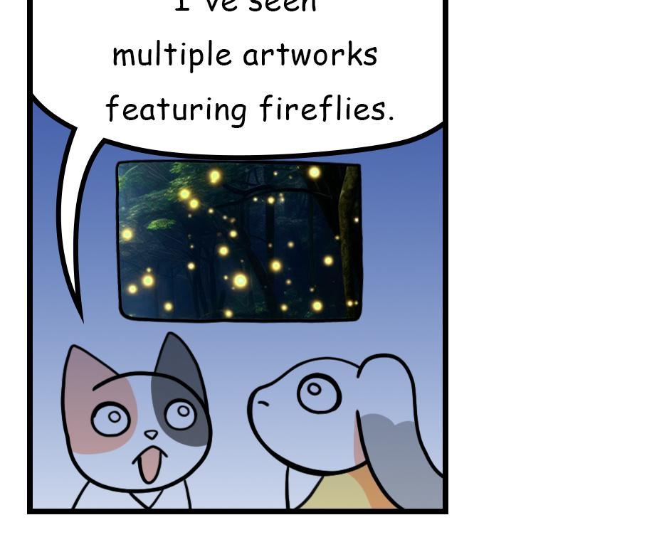 Mikesaka Art Class (◆Episodes are about art methods.) - Episode 153, Page 7: 120. Firefly Night