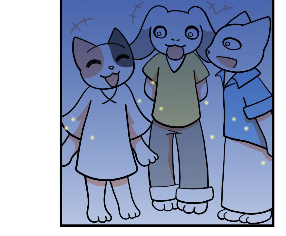 Mikesaka Art Class (◆Episodes are about art methods.) - Episode 153, Page 10: 120. Firefly Night