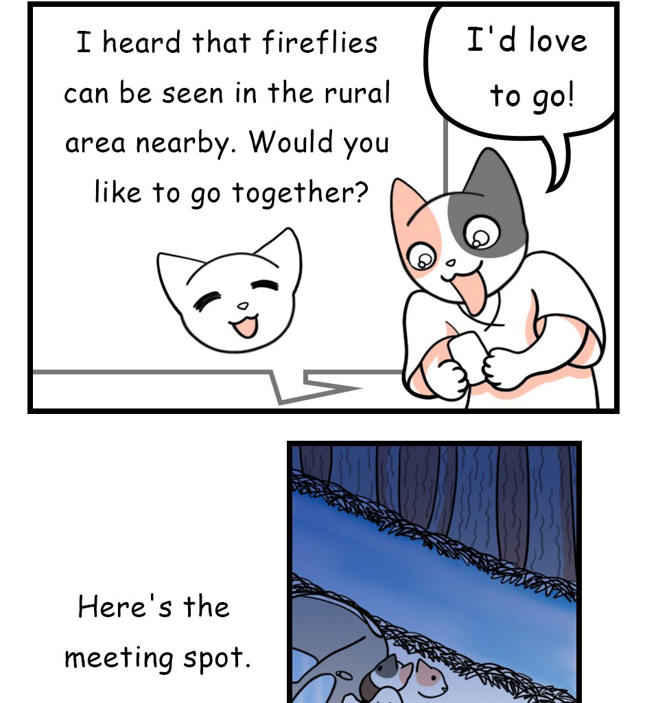 Mikesaka Art Class (◆Episodes are about art methods.) - Episode 153, Page 3: 120. Firefly Night