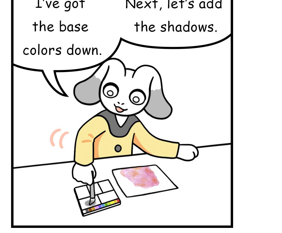 Mikesaka Art Class (◆Episodes are about art methods.) - Episode 155, Page 4: 122. ◆Painting Roses in Watercolor