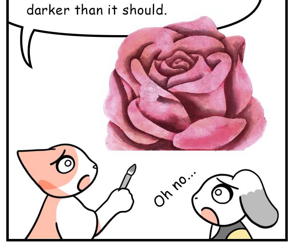 Mikesaka Art Class (◆Episodes are about art methods.) - Episode 155, Page 6: 122. ◆Painting Roses in Watercolor