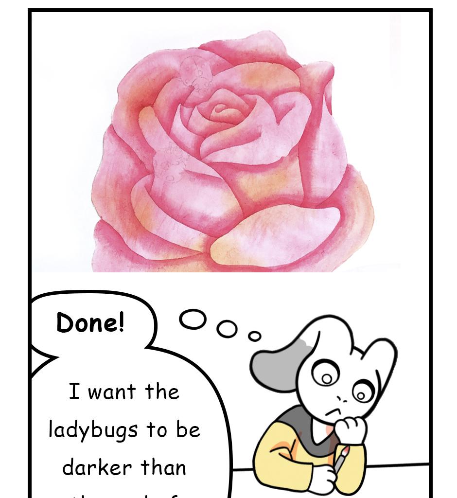 Mikesaka Art Class (◆Episodes are about art methods.) - Episode 155, Page 9: 122. ◆Painting Roses in Watercolor