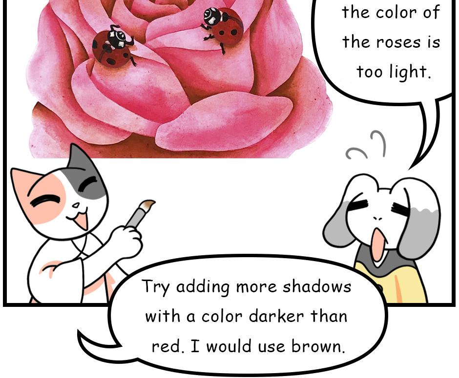 Mikesaka Art Class (◆Episodes are about art methods.) - Episode 155, Page 10: 122. ◆Painting Roses in Watercolor