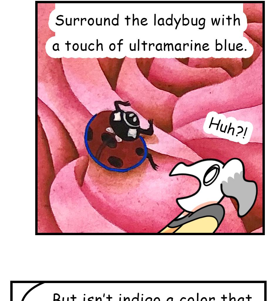 Mikesaka Art Class (◆Episodes are about art methods.) - Episode 156, Page 2: 123. ◆Make the Ladybug Pop