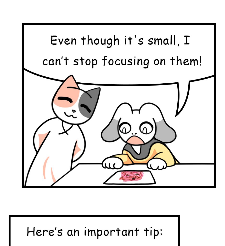 Mikesaka Art Class (◆Episodes are about art methods.) - Episode 156, Page 6: 123. ◆Make the Ladybug Pop