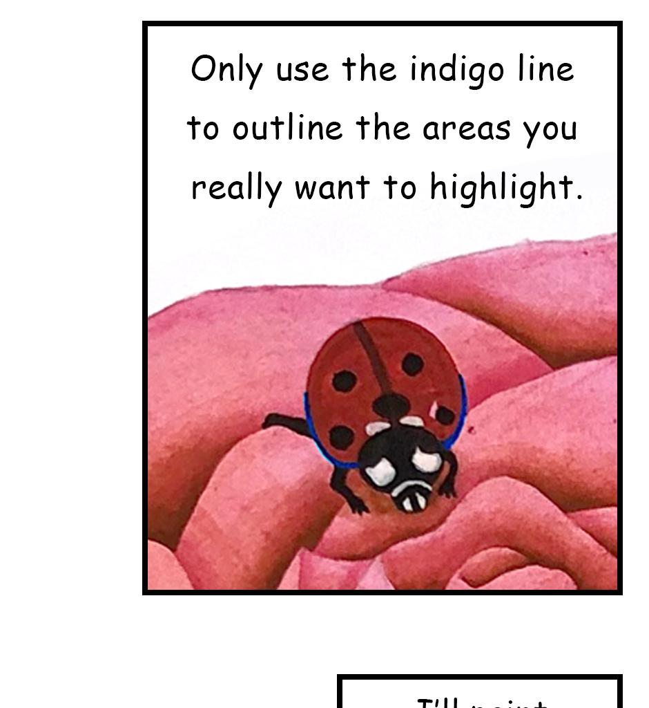 Mikesaka Art Class (◆Episodes are about art methods.) - Episode 156, Page 7: 123. ◆Make the Ladybug Pop