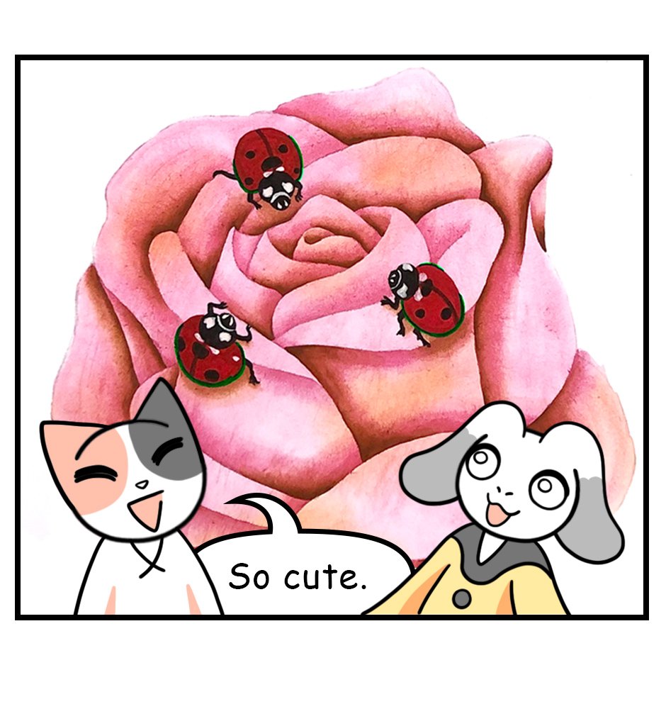 Mikesaka Art Class (◆Episodes are about art methods.) - Episode 156, Page 8: 123. ◆Make the Ladybug Pop