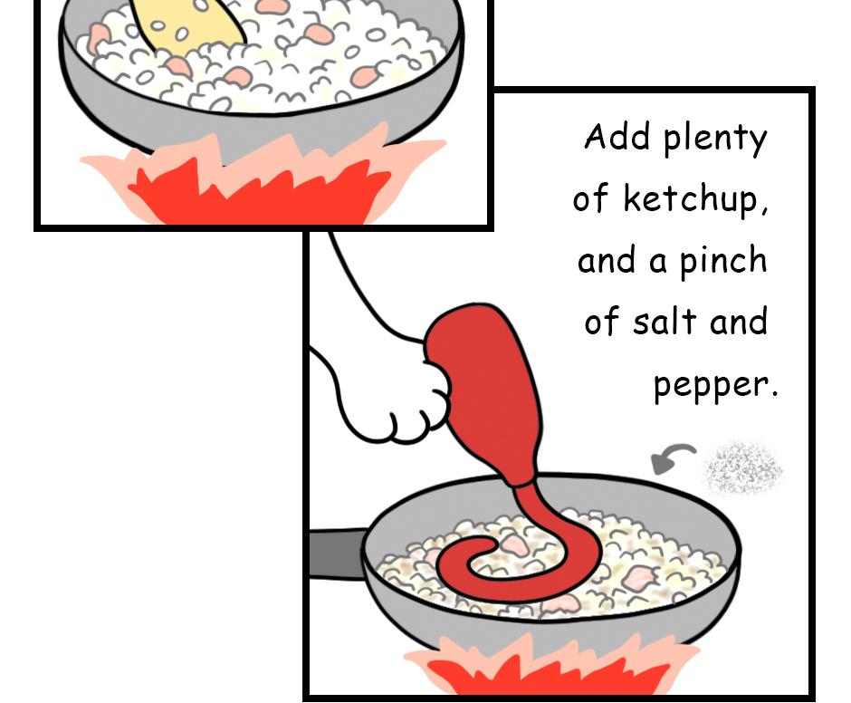 Mikesaka Art Class (◆Episodes are about art methods.) - Episode 157, Page 6: 124. The Omurice Recipe