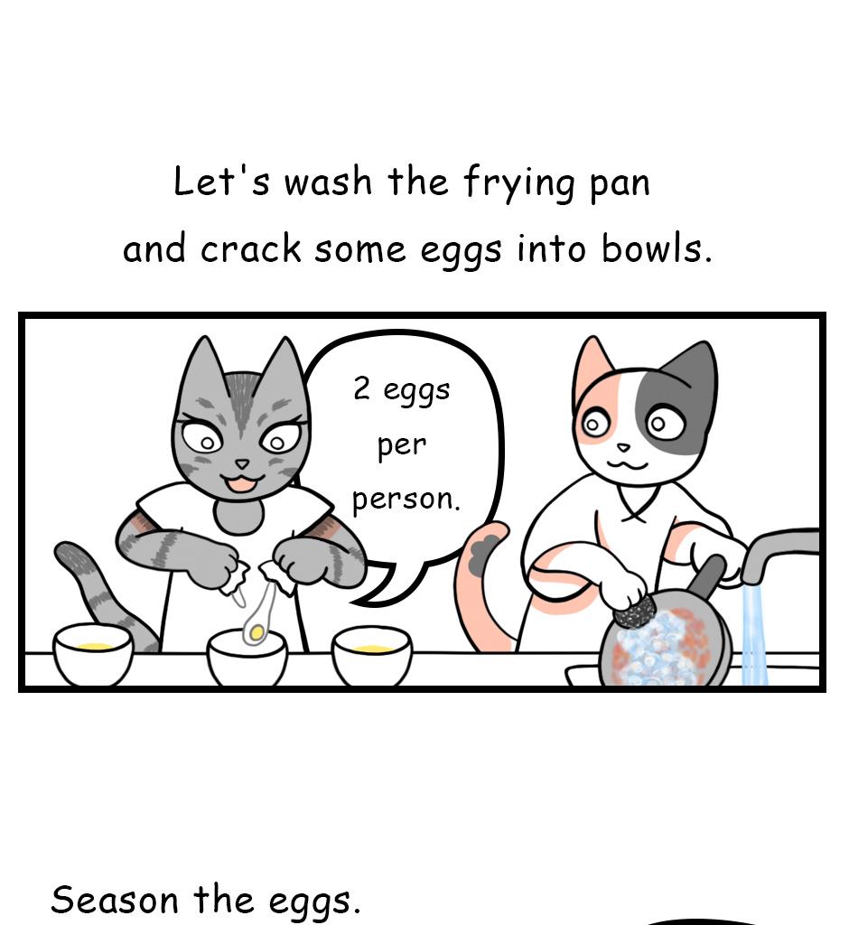 Mikesaka Art Class (◆Episodes are about art methods.) - Episode 157, Page 8: 124. The Omurice Recipe