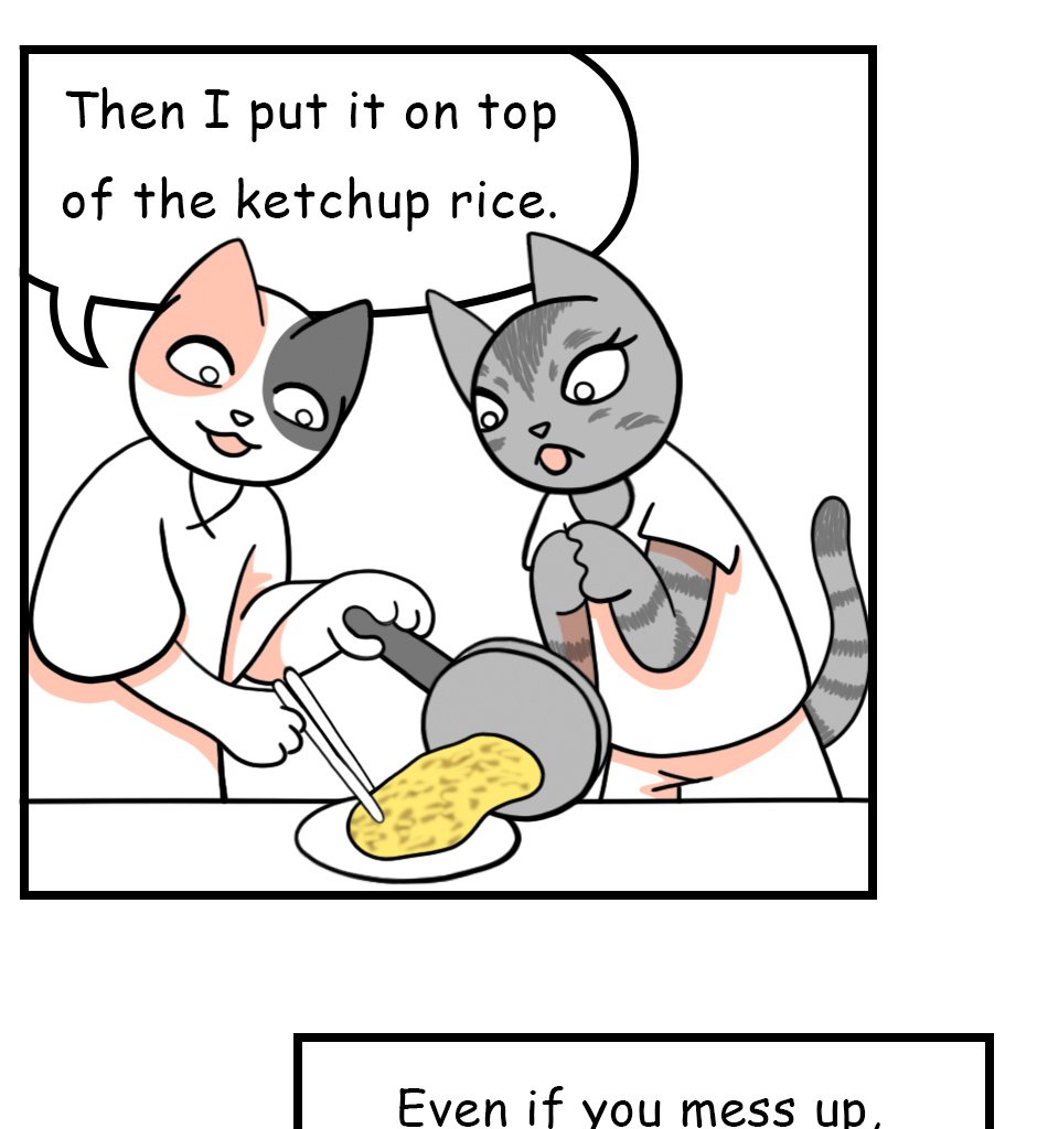Mikesaka Art Class (◆Episodes are about art methods.) - Episode 157, Page 11: 124. The Omurice Recipe