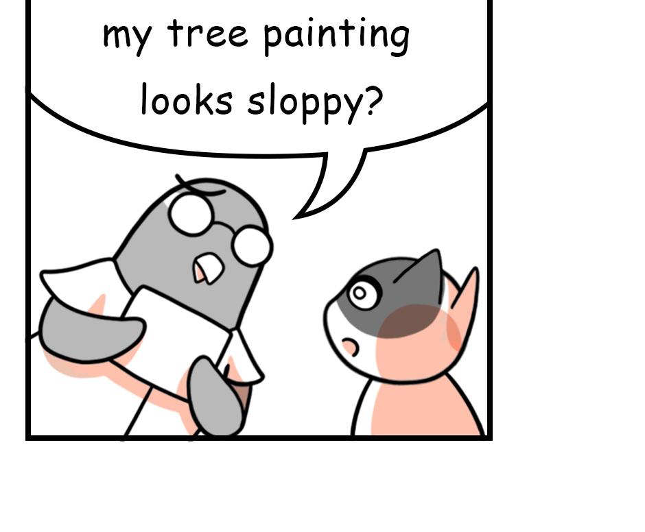 Mikesaka Art Class (◆Episodes are about art methods.) - Episode 161, Page 1: 128. ◆Painting Forest Leaves in Detail