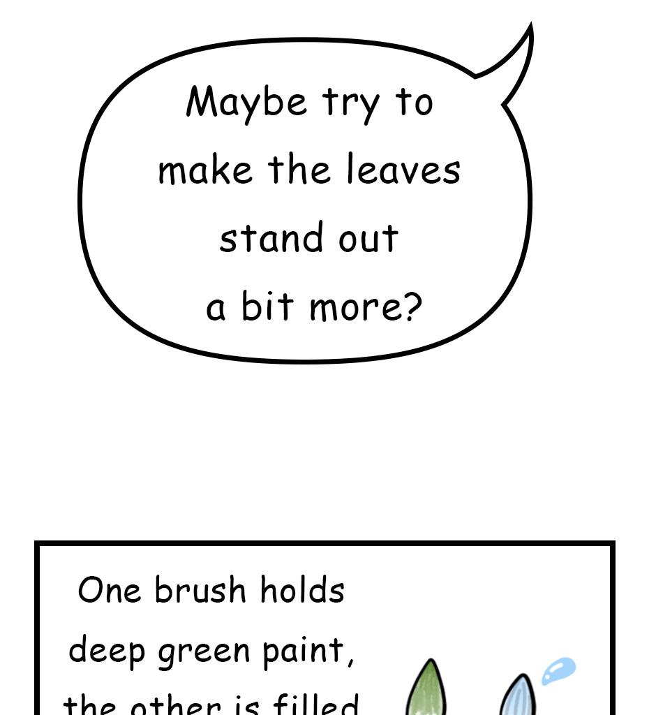 Mikesaka Art Class (◆Episodes are about art methods.) - Episode 161, Page 3: 128. ◆Painting Forest Leaves in Detail