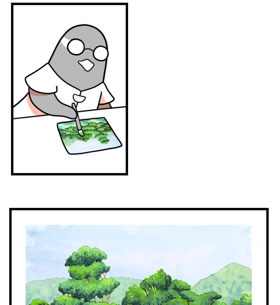 Mikesaka Art Class (◆Episodes are about art methods.) - Episode 161, Page 5: 128. ◆Painting Forest Leaves in Detail