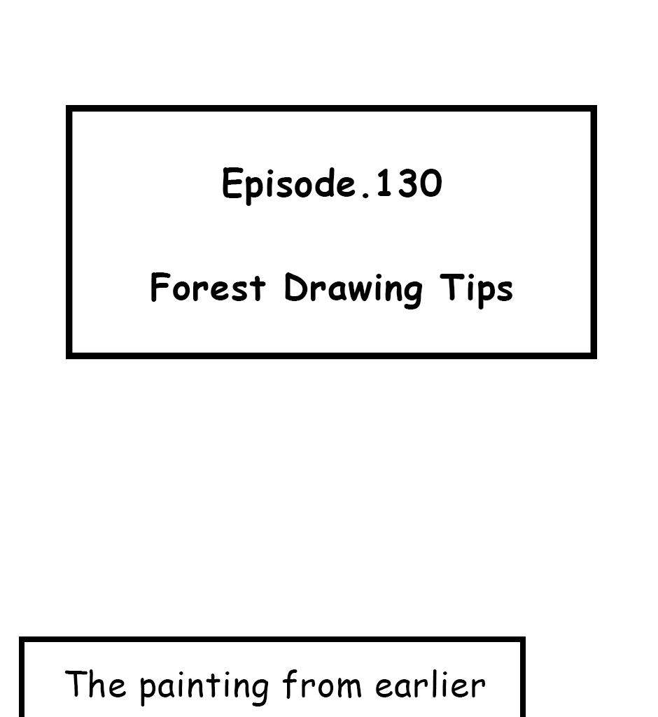 Mikesaka Art Class (◆Episodes are about art methods.) - Episode 163, Page 1: 130. ◆Forest Drawing Tips