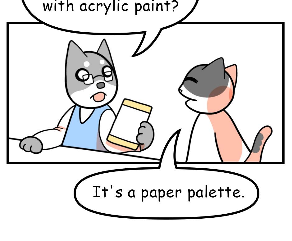 Mikesaka Art Class (◆Episodes are about art methods.) - Episode 166, Page 1: 133. ◆Paper Palette Tips