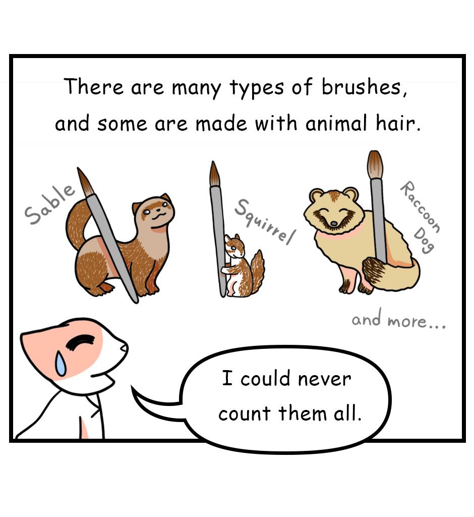 Mikesaka Art Class (◆Episodes are about art methods.) - Episode 168, Page 9: 135. ◆Brush Types and Uses